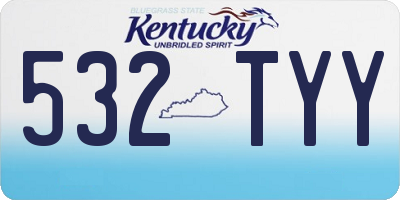 KY license plate 532TYY