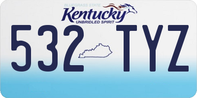 KY license plate 532TYZ