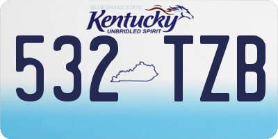 KY license plate 532TZB