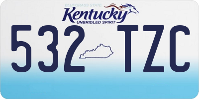 KY license plate 532TZC