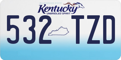KY license plate 532TZD