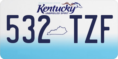 KY license plate 532TZF