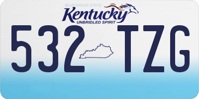 KY license plate 532TZG