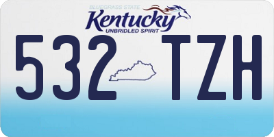 KY license plate 532TZH