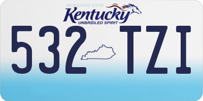 KY license plate 532TZI
