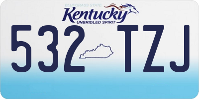 KY license plate 532TZJ