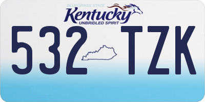 KY license plate 532TZK