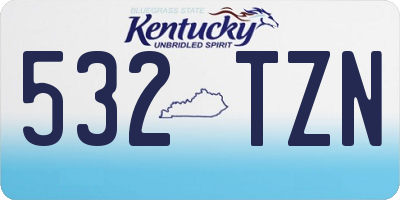 KY license plate 532TZN