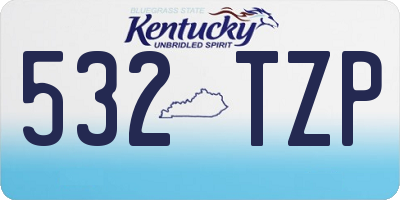 KY license plate 532TZP