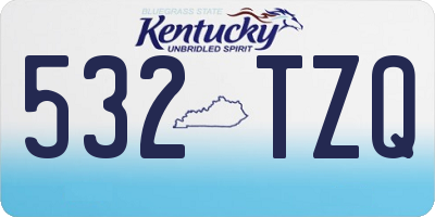 KY license plate 532TZQ