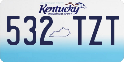 KY license plate 532TZT