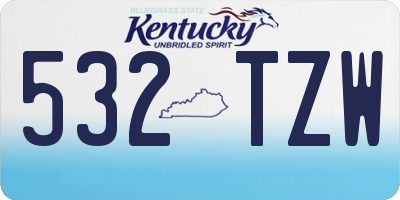 KY license plate 532TZW