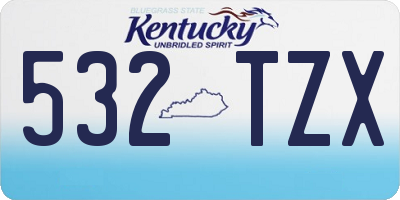 KY license plate 532TZX