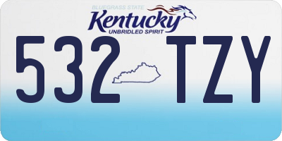 KY license plate 532TZY