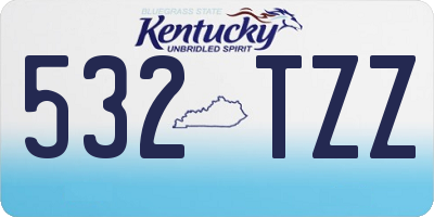 KY license plate 532TZZ