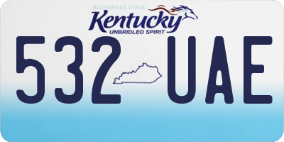 KY license plate 532UAE