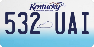 KY license plate 532UAI