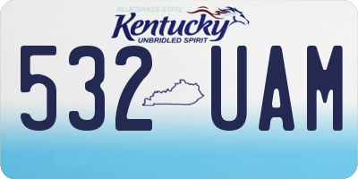 KY license plate 532UAM