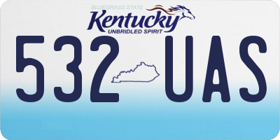 KY license plate 532UAS