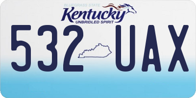 KY license plate 532UAX