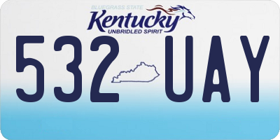KY license plate 532UAY