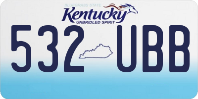 KY license plate 532UBB