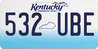 KY license plate 532UBE