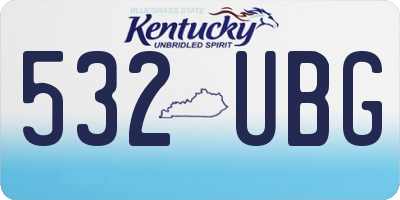 KY license plate 532UBG