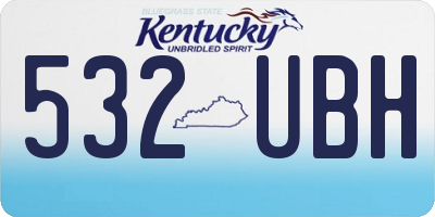 KY license plate 532UBH