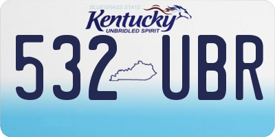 KY license plate 532UBR