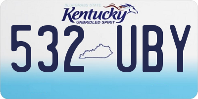 KY license plate 532UBY