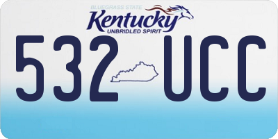 KY license plate 532UCC