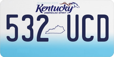 KY license plate 532UCD