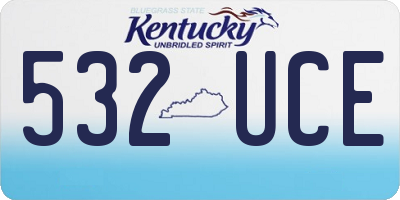 KY license plate 532UCE