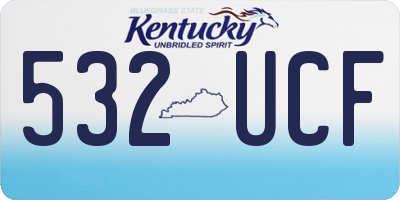 KY license plate 532UCF