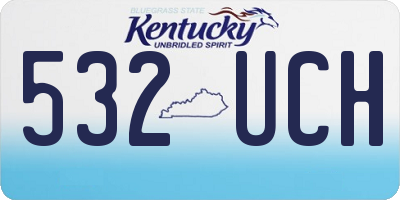 KY license plate 532UCH