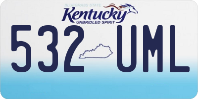 KY license plate 532UML