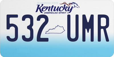 KY license plate 532UMR