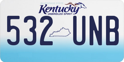 KY license plate 532UNB