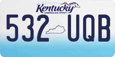 KY license plate 532UQB