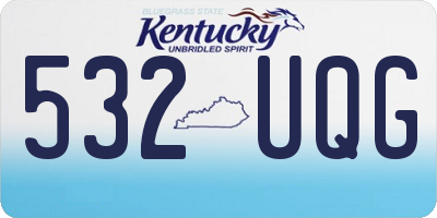 KY license plate 532UQG