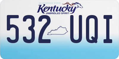 KY license plate 532UQI