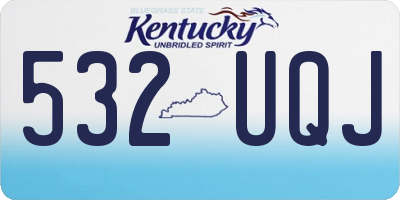 KY license plate 532UQJ