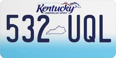KY license plate 532UQL