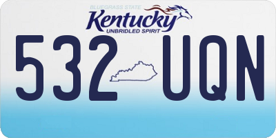 KY license plate 532UQN