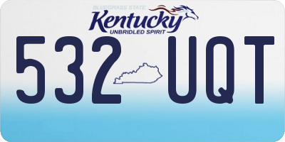 KY license plate 532UQT