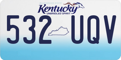 KY license plate 532UQV