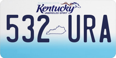 KY license plate 532URA