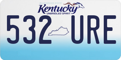 KY license plate 532URE