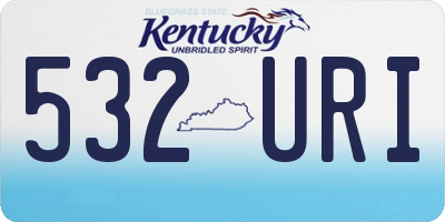 KY license plate 532URI